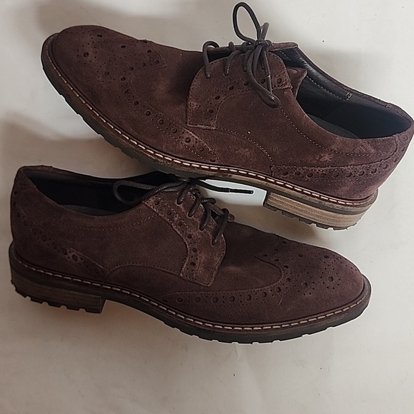 Ecco Vitrus Denmark I Bredebro 1968 Sz40/US Men\'s Wing Tip Brown Suede Oxfords main image 12